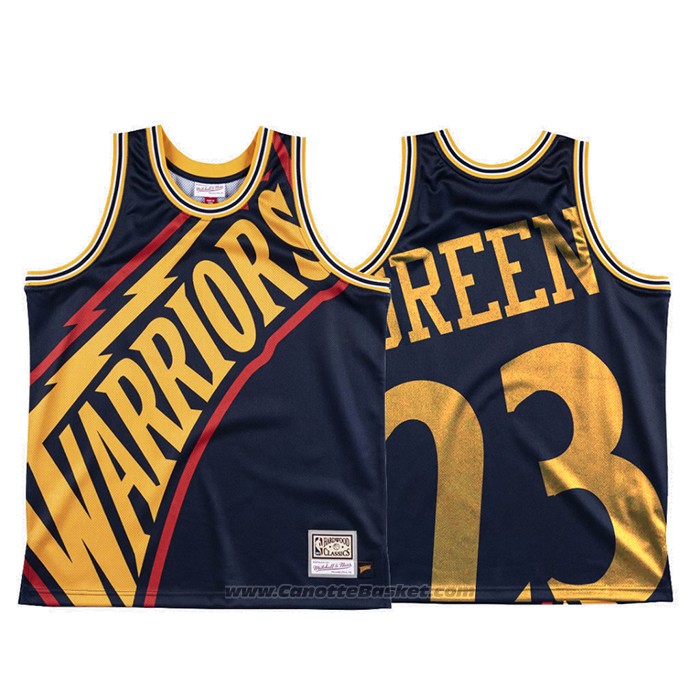 Maglia Golden State Warriors Draymond Green #23 Mitchell & Ness Big Face Blu